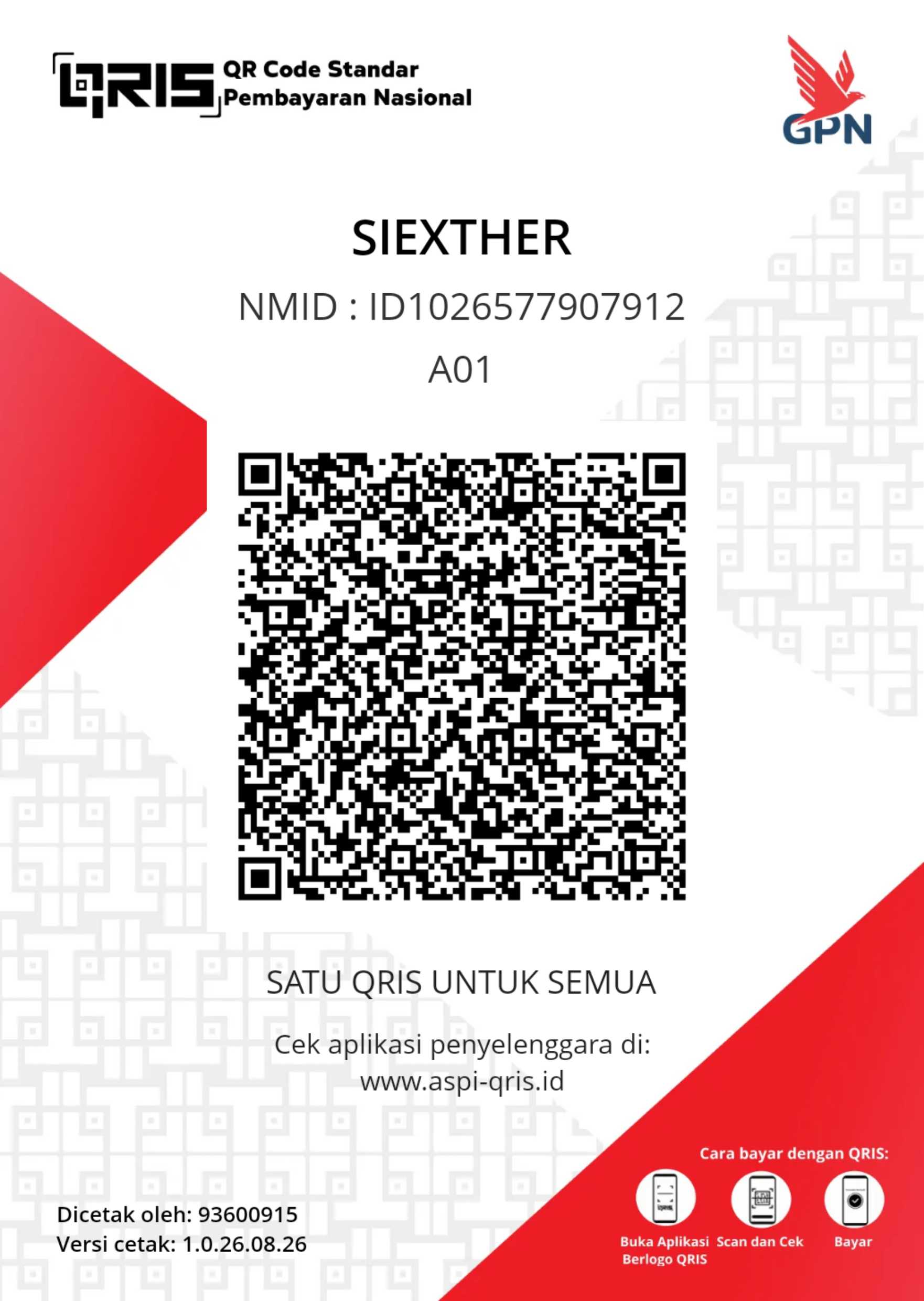 QRIS SIEXTHER